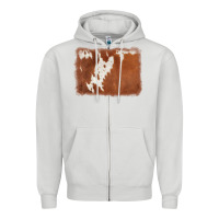 Dove Grey cowhide background Zipper Hoodie - AdoDesignShop