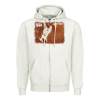 Oatmeal Heather cowhide background Zipper Hoodie - AdoDesignShop
