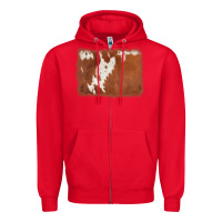 Red cowhide background Zipper Hoodie - AdoDesignShop