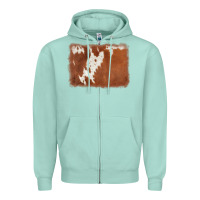 Seafoam cowhide background Zipper Hoodie - AdoDesignShop