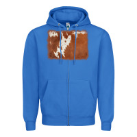 Cowhide Background Zipper Hoodie | Teevron