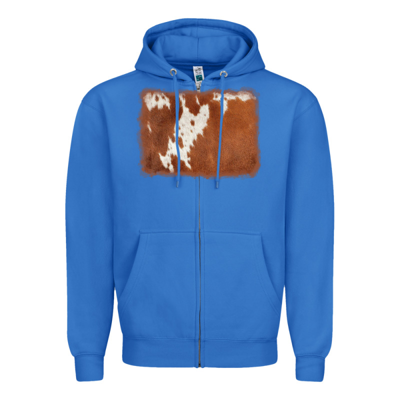 Cowhide Background Zipper Hoodie by AdoDesignShop | Teevron