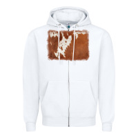 White cowhide background Zipper Hoodie - AdoDesignShop