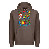 Coffee why fit in when you were born to stand out Premium Hoodie - LillyAllenDesigns