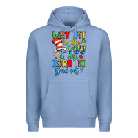 Colony Blue why fit in when you were born to stand out Premium Hoodie - LillyAllenDesigns