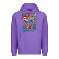 Purple why fit in when you were born to stand out Premium Hoodie - LillyAllenDesigns