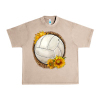 French Oak western volleyball with sunflower Urban Heavy Tee - HRA Design Shop