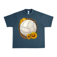 Midnight Navy western volleyball with sunflower Urban Heavy Tee - HRA Design Shop