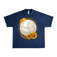 Navy western volleyball with sunflower Urban Heavy Tee - HRA Design Shop