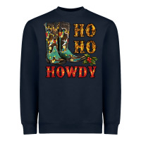Navy christmas cowboy boots ho ho howdy Heavyweight Sweatshirt - RanaPortraitStore