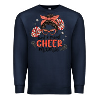 Navy loud&proud mama messy bun Premium Sweatshirt - MaliasSmallBusiness