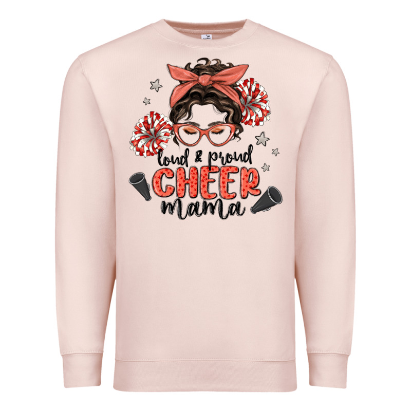 Loud&proud Mama Messy Bun Premium Sweatshirt by MaliasSmallBusiness | Teevron