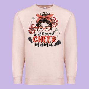 Loud&proud Mama Messy Bun Premium Sweatshirt Designed By Maliassmallbusiness