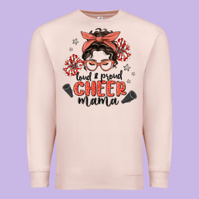 Loud&proud Mama Messy Bun Premium Sweatshirt Designed By Maliassmallbusiness