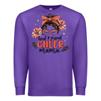 Purple loud&proud mama messy bun Premium Sweatshirt - MaliasSmallBusiness