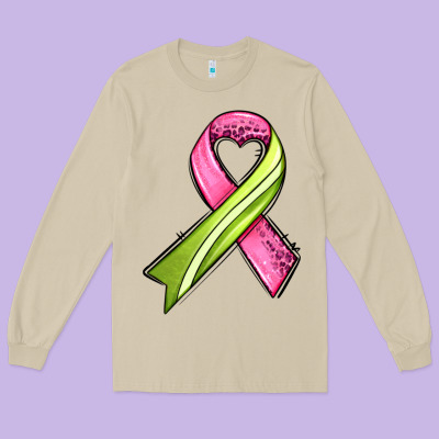 Breast Cancer Sport Ribbons Long Sleeve Tee Designed By Adodesignshop
