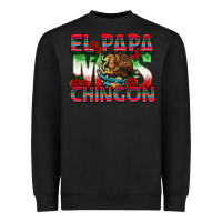 Black El Papa Mas Chingon Heavyweight Sweatshirt - texasbilliewilder