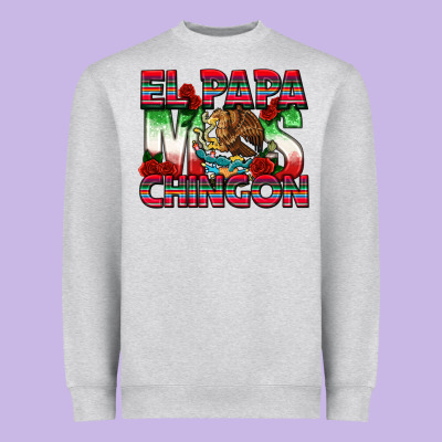 El Papa Mas Chingon Heavyweight Sweatshirt Designed By Texasbilliewilder
