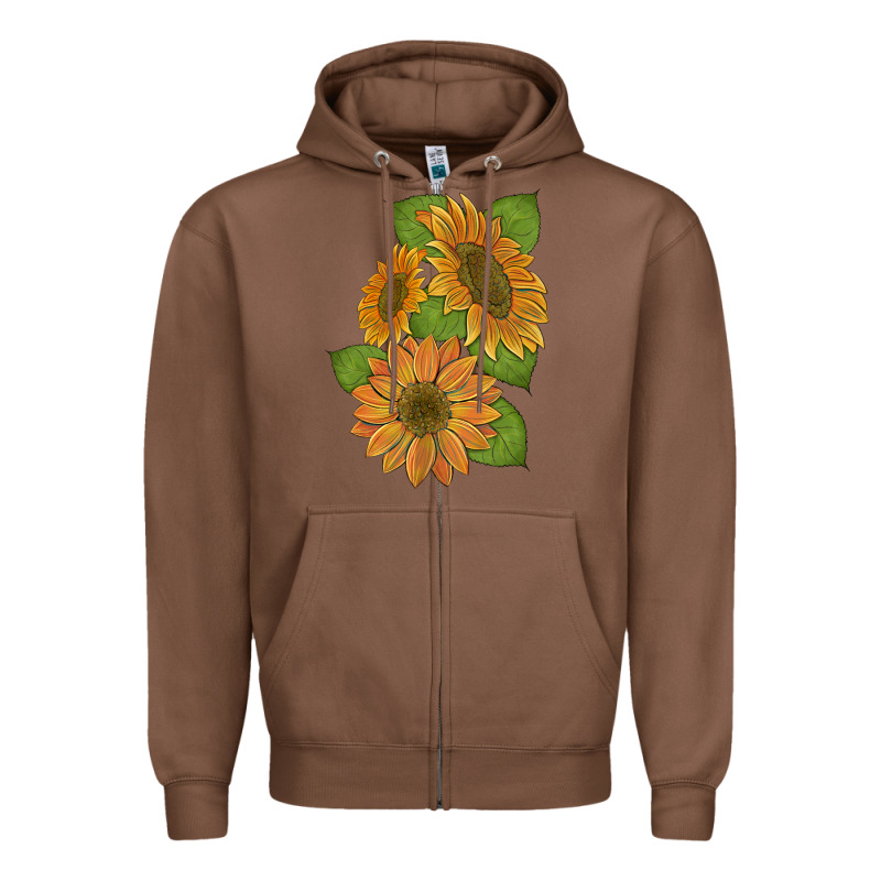 Sunflowers Zipper Hoodie by Artiststas | Teevron