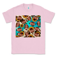 Bubblegum Pink football turquoise sunflower Classic Tee - JahusDesignShop