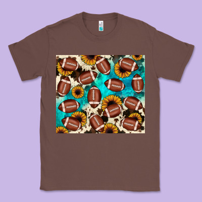 Football Turquoise Sunflower Classic Tee Designed By Jahusdesignshop