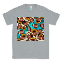 Heather Grey football turquoise sunflower Classic Tee - JahusDesignShop