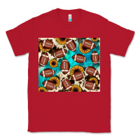 Red football turquoise sunflower Classic Tee - JahusDesignShop