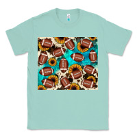 Seafoam football turquoise sunflower Classic Tee - JahusDesignShop