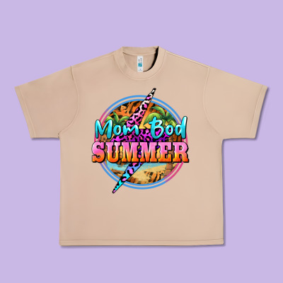 Mom Bod Summer Urban Heavy Tee Designed By Barkaloodesign