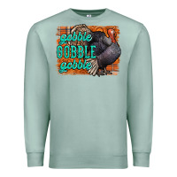Seafoam Thanksgiving Turkey Gobble Gobble Premium Sweatshirt - NancyCooperArtShop