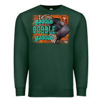 Sports Green Thanksgiving Turkey Gobble Gobble Premium Sweatshirt - NancyCooperArtShop