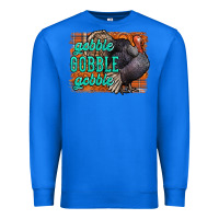 True Royal Thanksgiving Turkey Gobble Gobble Premium Sweatshirt - NancyCooperArtShop