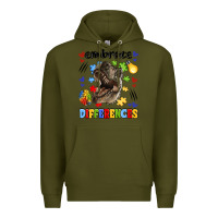 Army Green embrace differences Premium Hoodie - LillyAllenDesigns