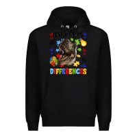 Black embrace differences Premium Hoodie - LillyAllenDesigns