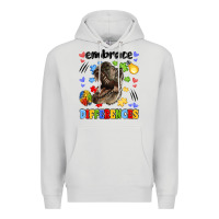 Dove Grey embrace differences Premium Hoodie - LillyAllenDesigns