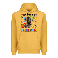 Mustard embrace differences Premium Hoodie - LillyAllenDesigns