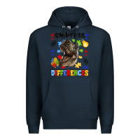 Navy embrace differences Premium Hoodie - LillyAllenDesigns