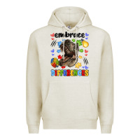 Oatmeal Heather embrace differences Premium Hoodie - LillyAllenDesigns