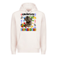 Pale Pink embrace differences Premium Hoodie - LillyAllenDesigns