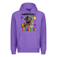 Purple embrace differences Premium Hoodie - LillyAllenDesigns