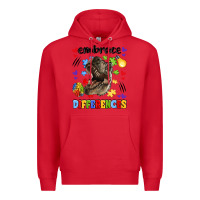 Red embrace differences Premium Hoodie - LillyAllenDesigns