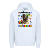 White embrace differences Premium Hoodie - LillyAllenDesigns