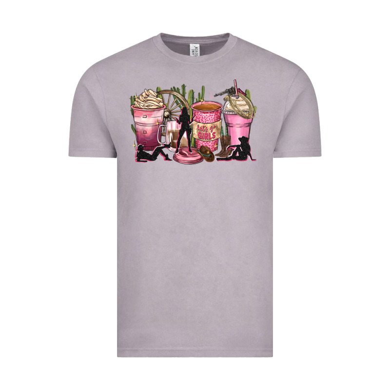 Let's Go Girls Coffee Cups Vintage Tee by Zillion Design Studio | Teevron