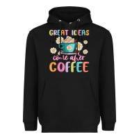 Black great ideas come after coffee Heavyweight Hoodie - MaliasSmallBusiness