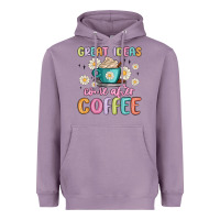 Lavender great ideas come after coffee Heavyweight Hoodie - MaliasSmallBusiness