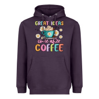 Plum great ideas come after coffee Heavyweight Hoodie - MaliasSmallBusiness