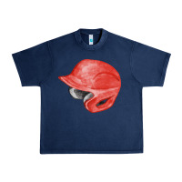 Navy red baseball helmet fa element Urban Heavy Tee - FaDigitalArtStudio