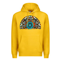 Lemon western turquoise aztec cowhide serape  rainbows Premium Hoodie - AdoDesignShop