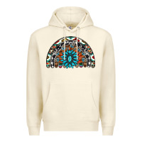 Sandshell western turquoise aztec cowhide serape  rainbows Premium Hoodie - AdoDesignShop