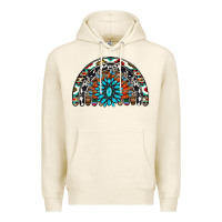 Tofu western turquoise aztec cowhide serape  rainbows Premium Hoodie - AdoDesignShop